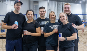 The Beach Hangar sets for its grand opening; Blue-Con Construction signs on for mezzanine bar