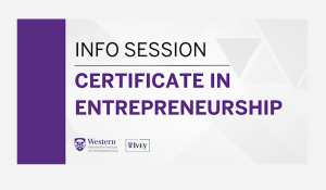 Certificate in Entrepreneurship - Info Session